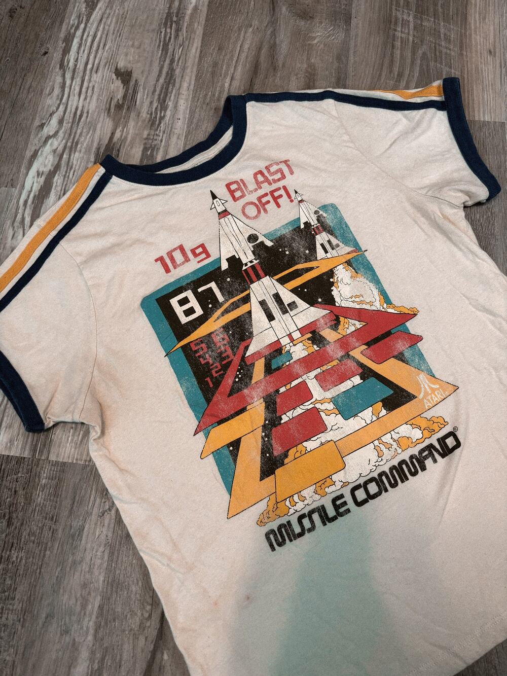 vintage junkfood missile command atari ringer tee
